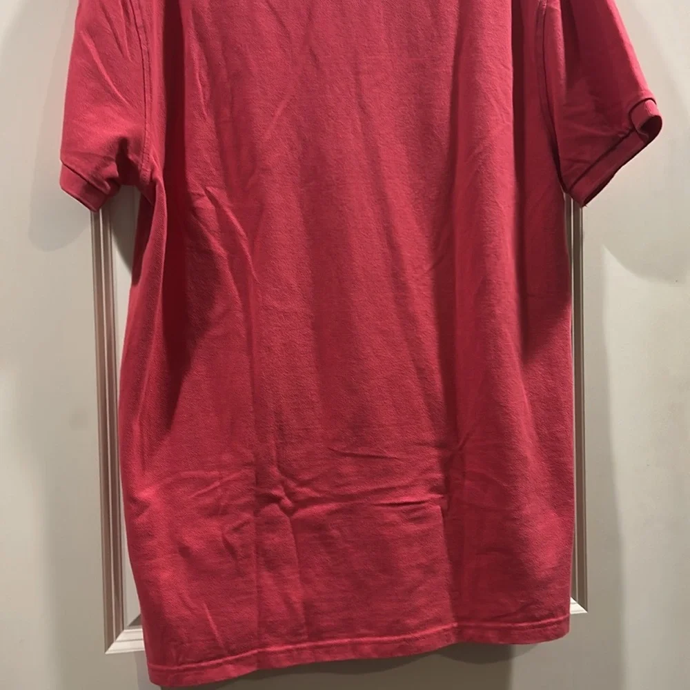 Like New J. Crew 1/4 button down Polo shirt short sleeve cotton size L slim fit